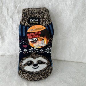 Polar Extreme Insulated Thermal Slipper Socks Kids Sloth